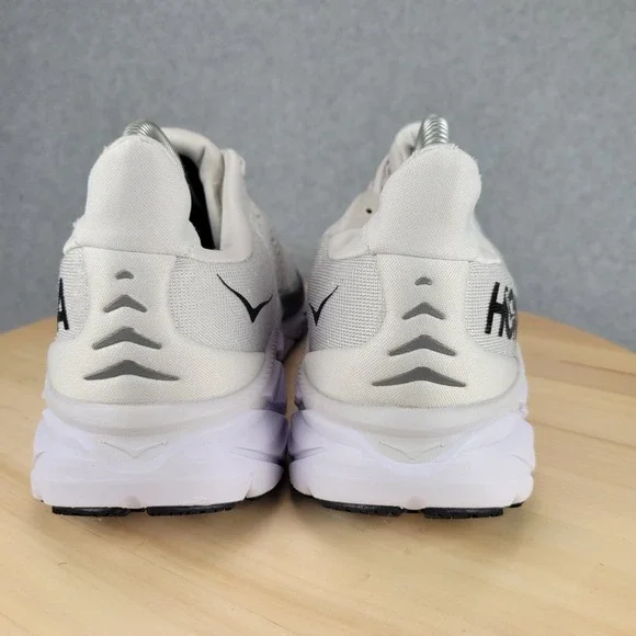 Hoka One One Clifton 8 Mens Running Shoes White Nimbus Cloud Road Trainers - Picture 5 of 10